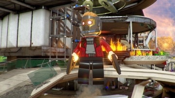 צילום מסך 4 למשחק: LEGO MARVEL Super Heroes 2 לקונסולת נינטנדו סוויץ' הדמות של סטארלורד בפעולה