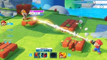 צילום מסך 4 למשחק: Mario + Rabbids Kingdom Battle לקונסולת נינטנדו סוויץ' מריו נלחם בעולם ראבידס עם אוייבים