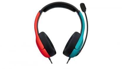 אוזניות בצבע אדום כחול - זווית קדמית