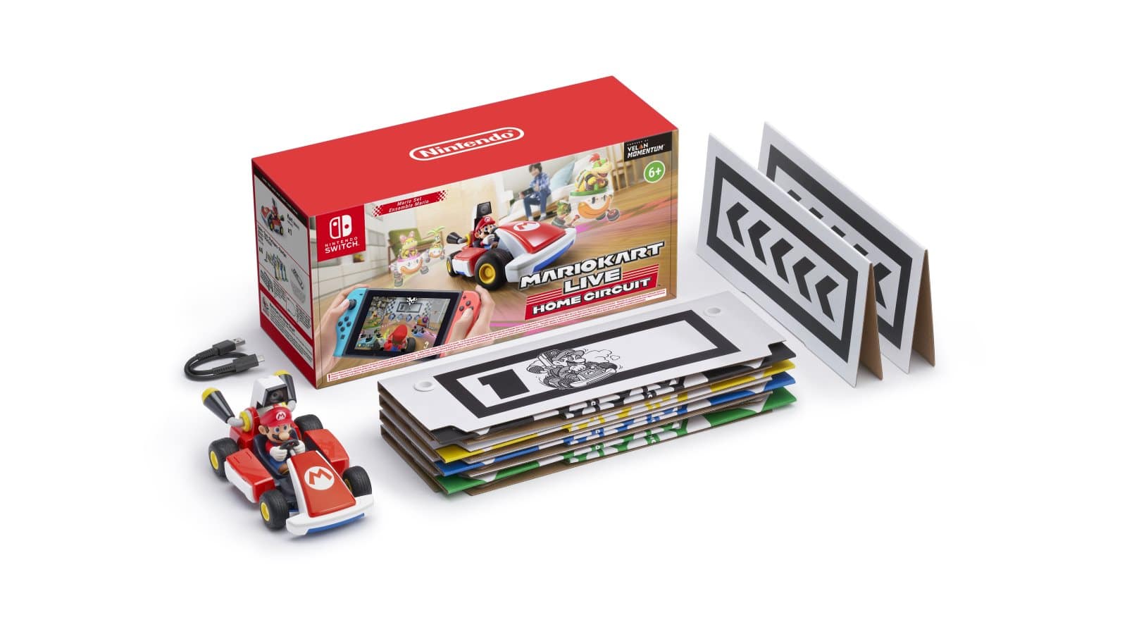 ערכת Mario Kart Live: Home Circuit בעיצוב מריו - תכולה