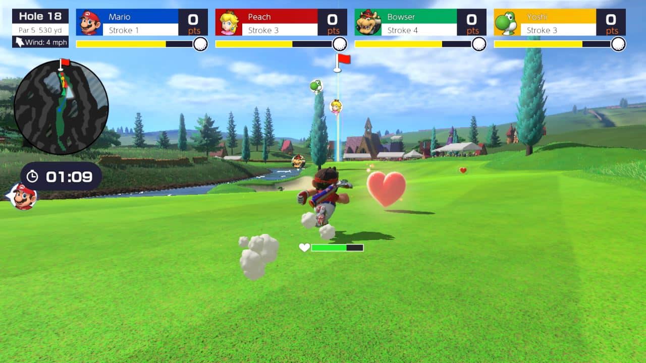 משחק Mario Golf: Super Rush לנינטנדו סוויץ' - מריו ולב