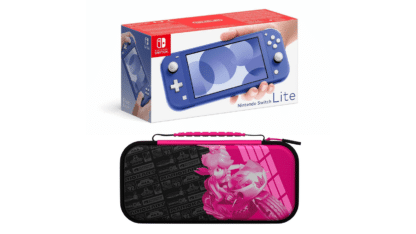 Nintendo Switch Lite - כחול + נרתיק נשיאה Grand Prix Peach במתנה!