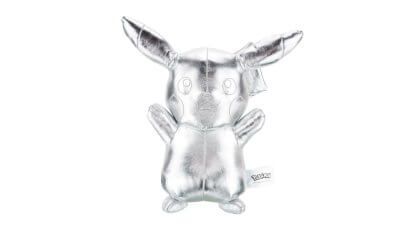 בובה רכה גובה 30 סמ - Silver Pikachu
