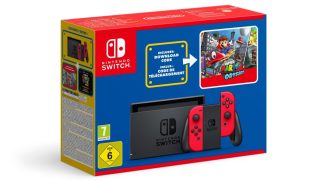 Nintendo Switch (Red) + Super Mario Odyssey