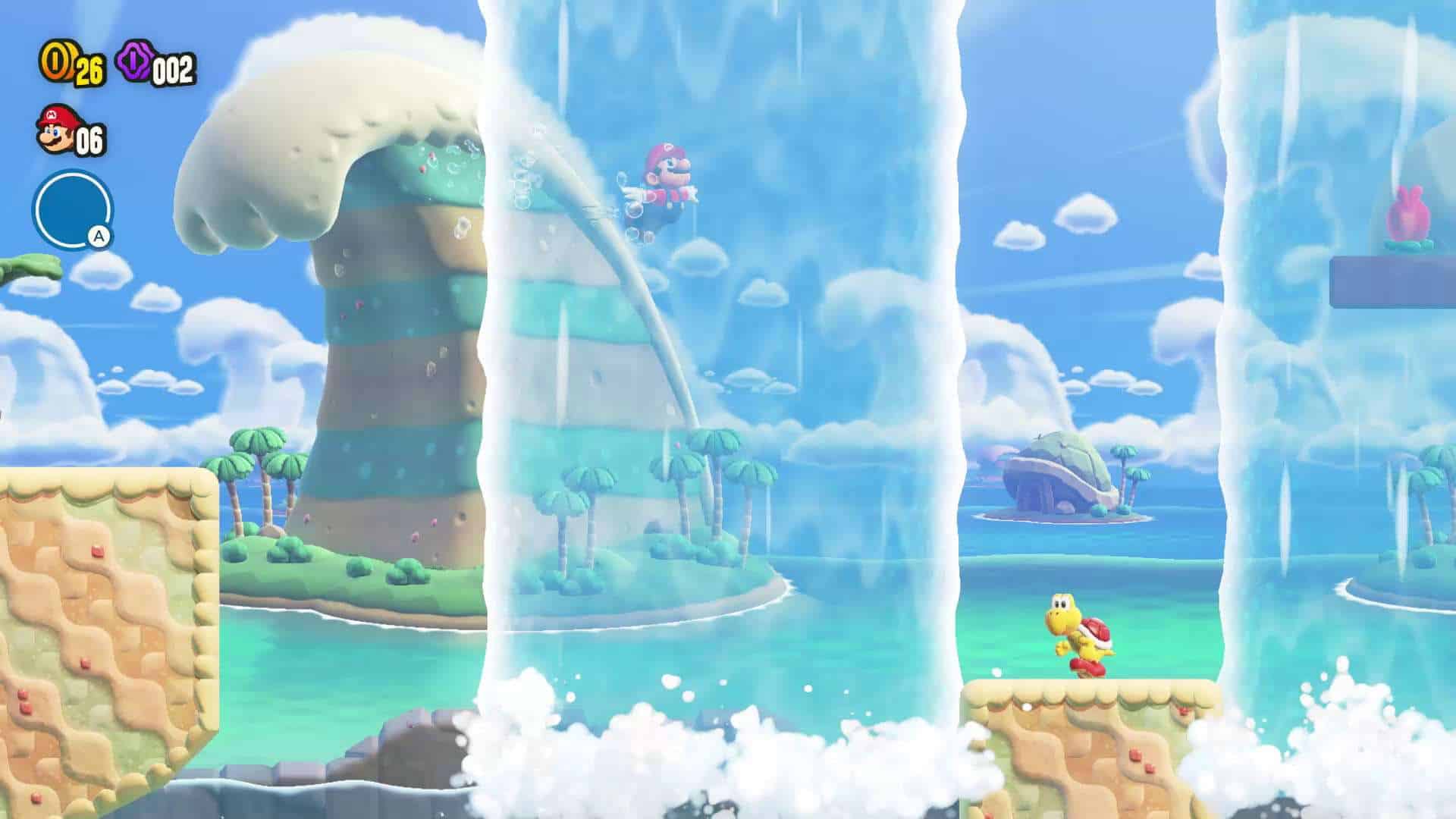 Super Mario Bros. Wonder מפל מים