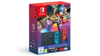 Nintendo Switch (דגם OLED כחול אדום) + Mario Kart 8 Deluxe + מנוי NSO