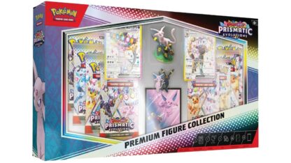 מארז קלפי פוקימון | Scarlet & Violet Prismatic Evolutions Premium Figure Collection
